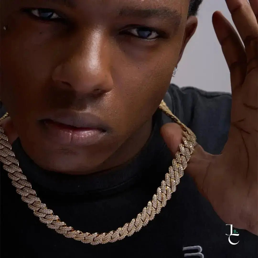 Half Width Diamond Encrusted Cuban Link Chain - Jade St. Clair - Jade St. Clair