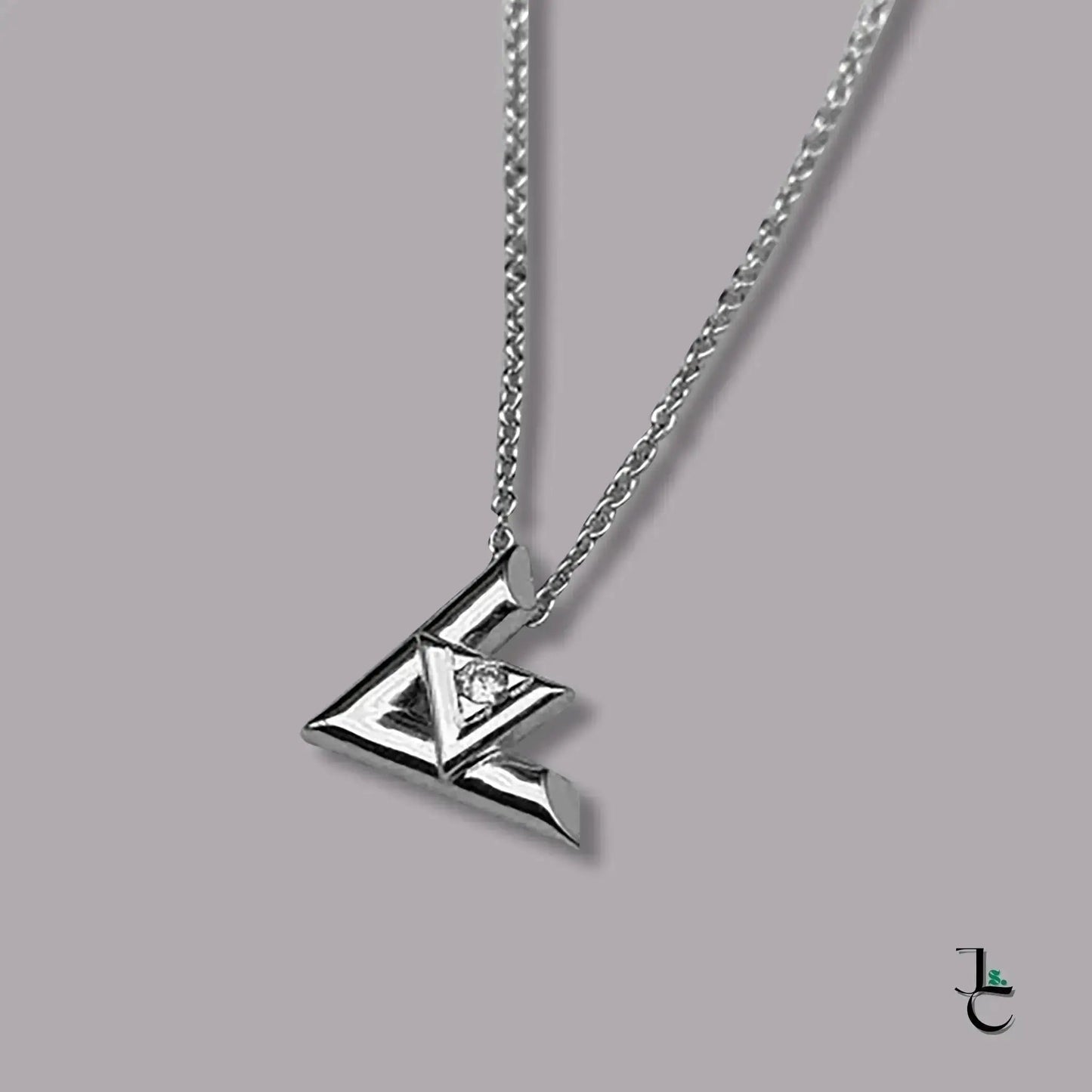 LUX Custom Diamond Triangle Logo Necklace - Jade St. Clair - Jade St. Clair
