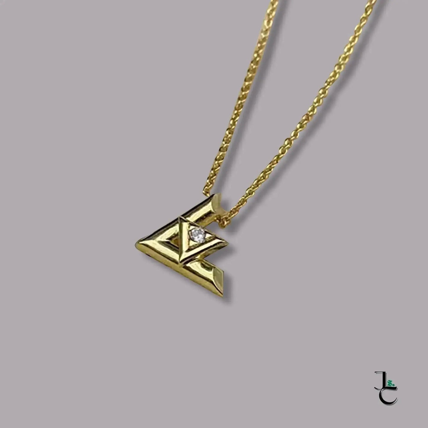 LUX Custom Diamond Triangle Logo Necklace - Jade St. Clair - Jade St. Clair