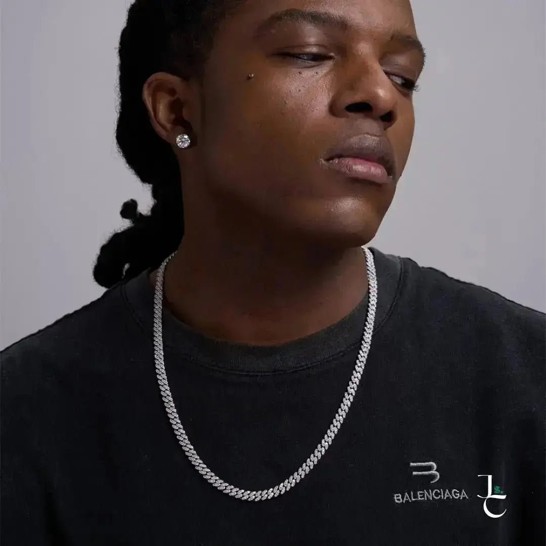 Miniature Encrusted Cuban Link Chain - Jade St. Clair - Jade St. Clair
