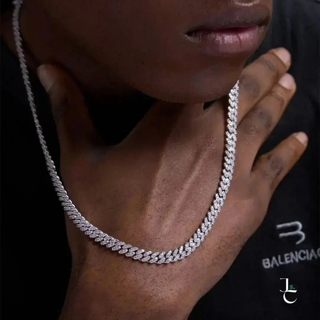 Miniature Encrusted Cuban Link Chain - Jade St. Clair - Jade St. Clair