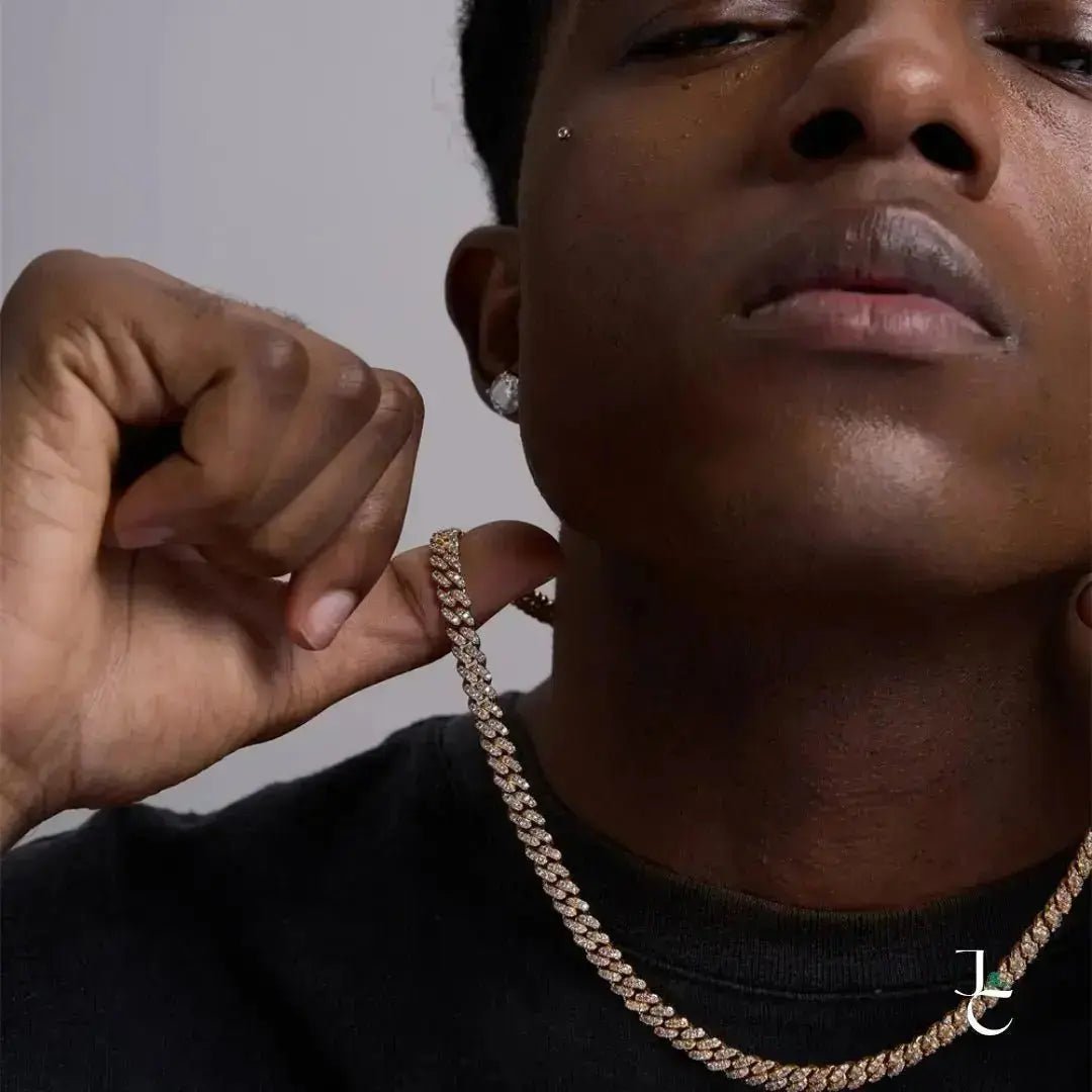 Miniature Encrusted Cuban Link Chain - Jade St. Clair - Jade St. Clair