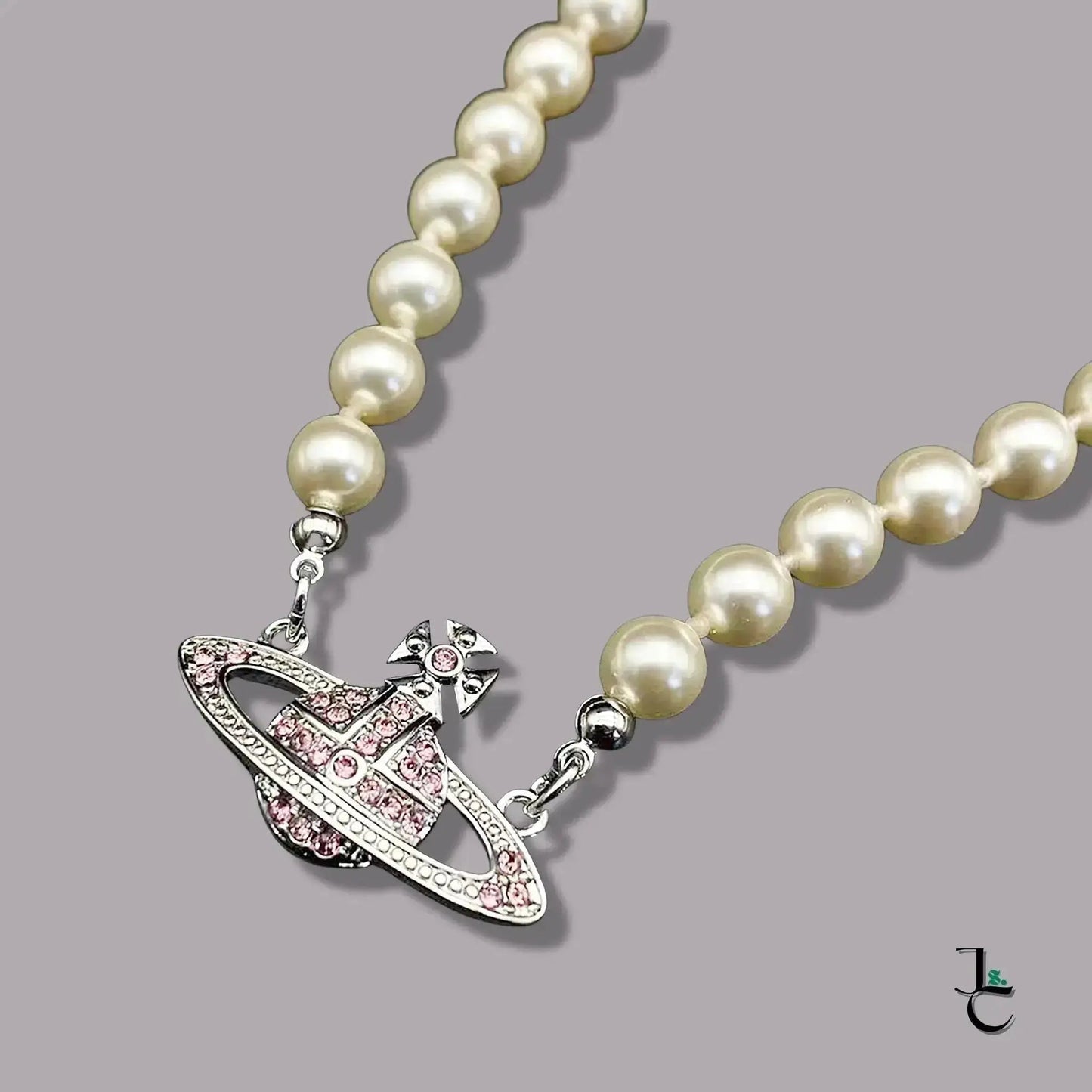 VELA Pink Diamond Pearl Saturn Necklace - Jade St. Clair - Jade St. Clair