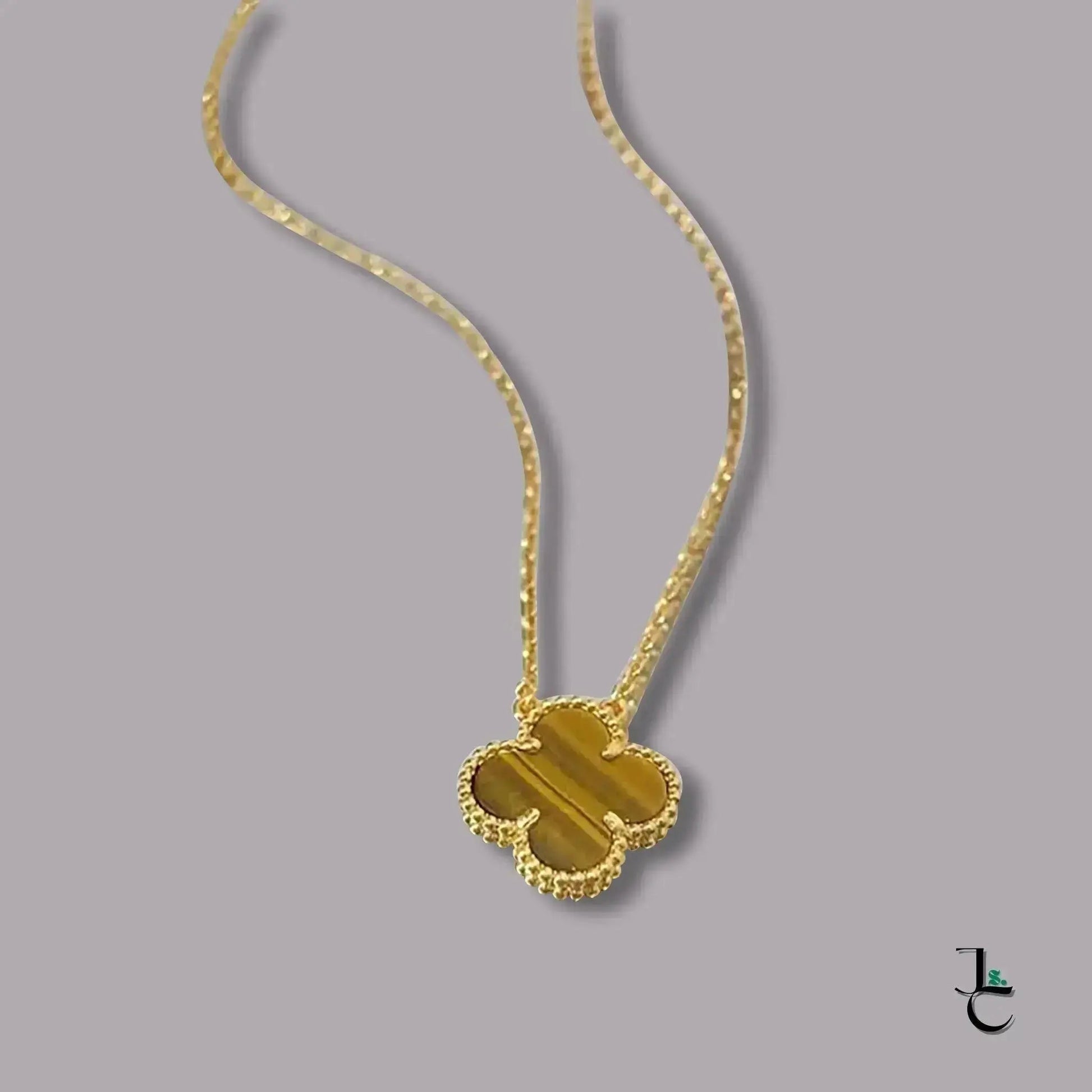 Alhambra Gold Clover Agate Pendant Necklace - Jade St. Clair - Jade St. Clair