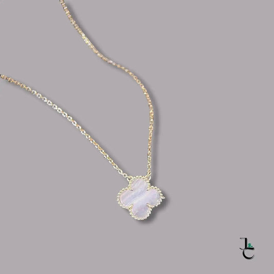 Alhambra Silver White Clover Pendant Necklace - Jade St. Clair - Jade St. Clair