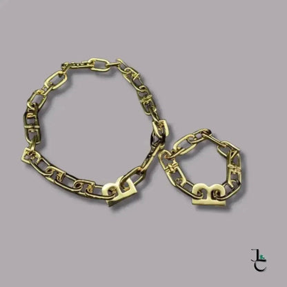 Blanc Logo Gold Bracelet - Jade St. Clair - Jade St. Clair