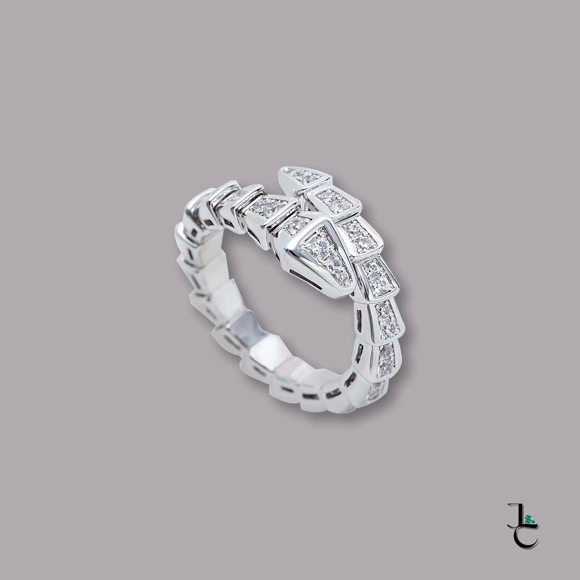 BVL Thin Diamond Encrusted Serpentine Ring - Jade St. Clair - Jade St. Clair