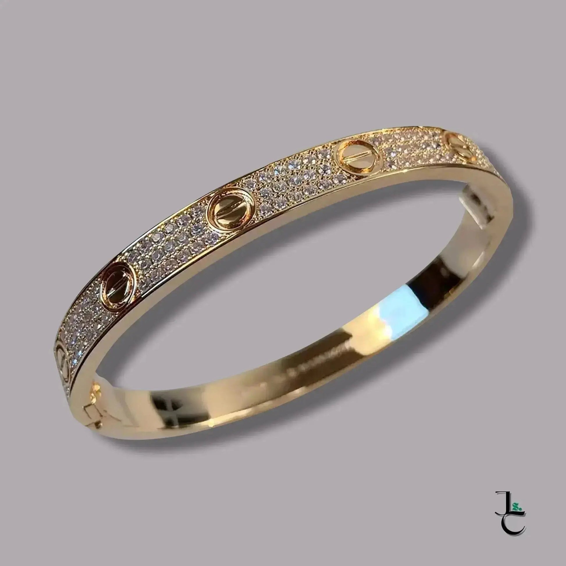 Caraté Diamond Encrusted Logo Bracelet - Jade St. Clair - Jade St. Clair