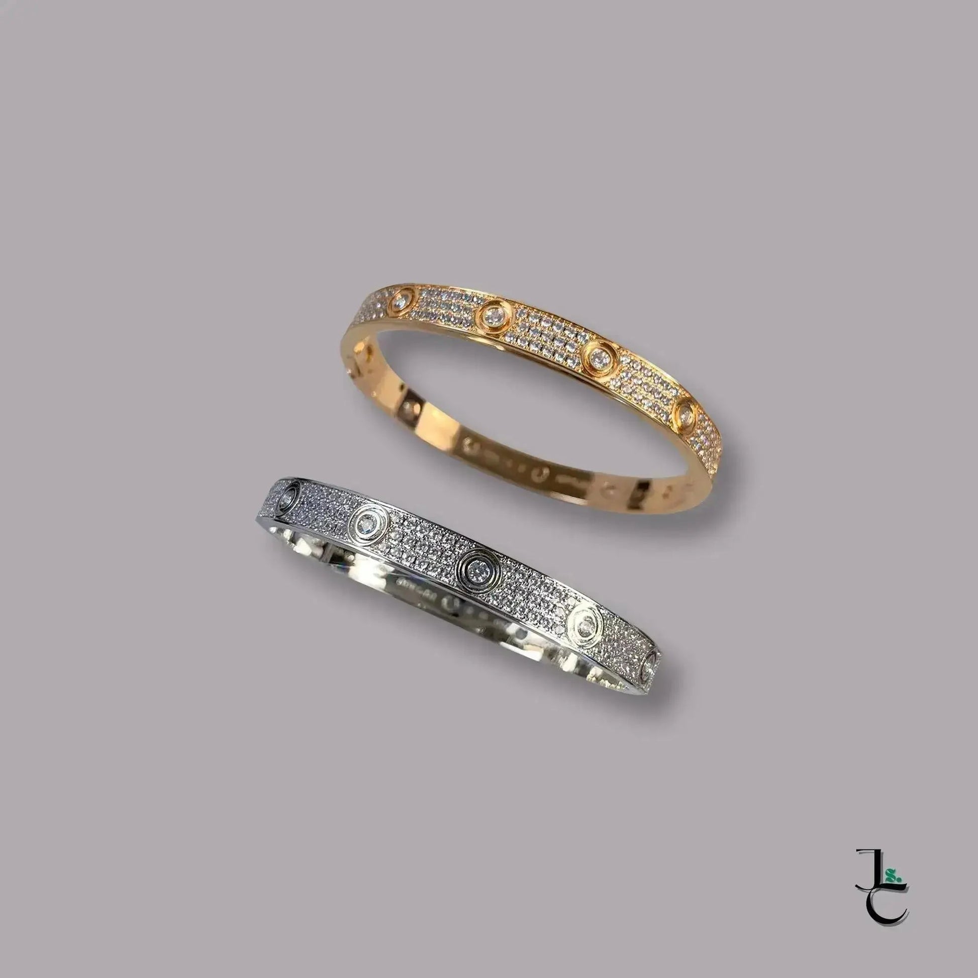 Caraté Diamond Encrusted Logo Bracelet - Jade St. Clair - Jade St. Clair