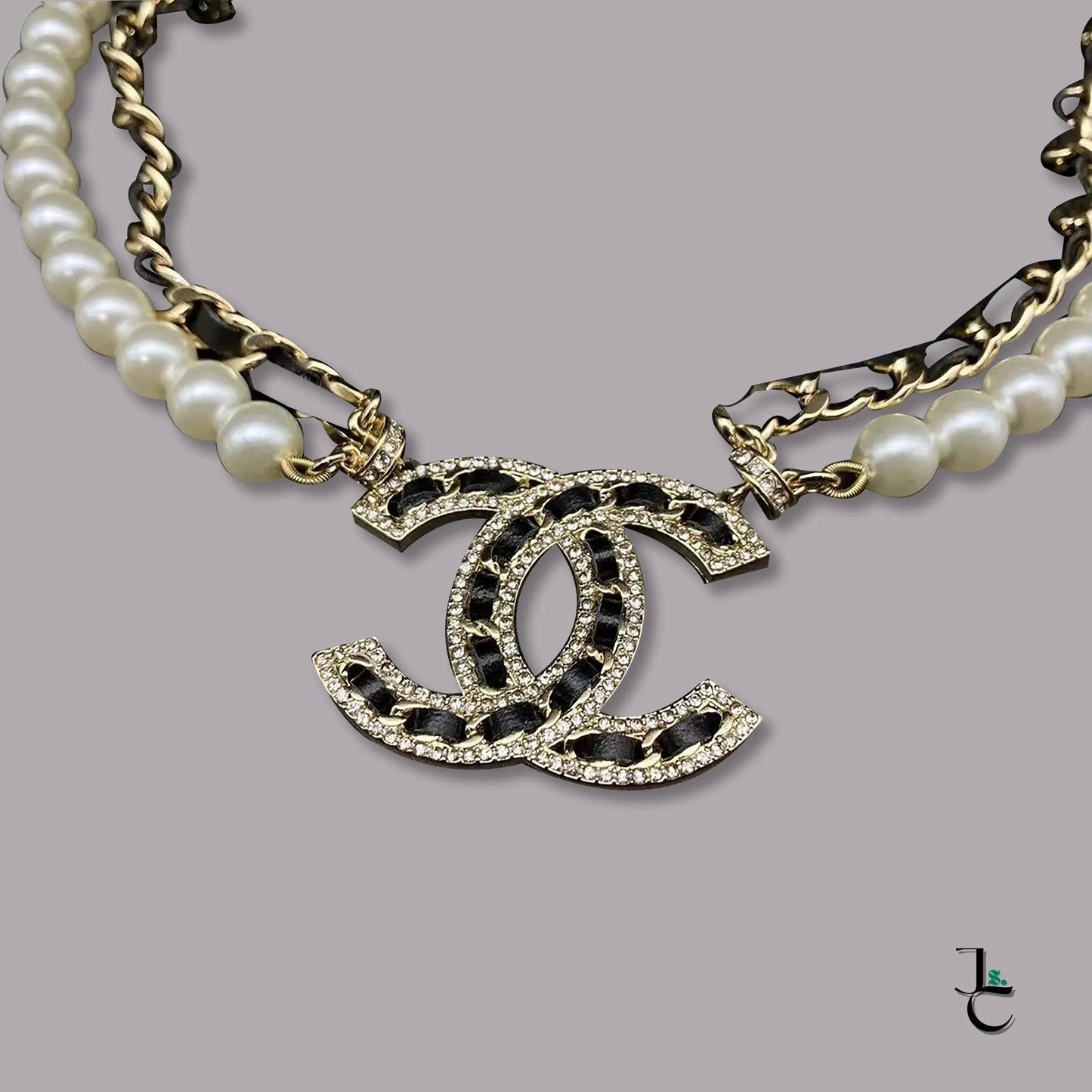 Caraté Gold Logo Pearl Necklace - Jade St. Clair - Jade St. Clair