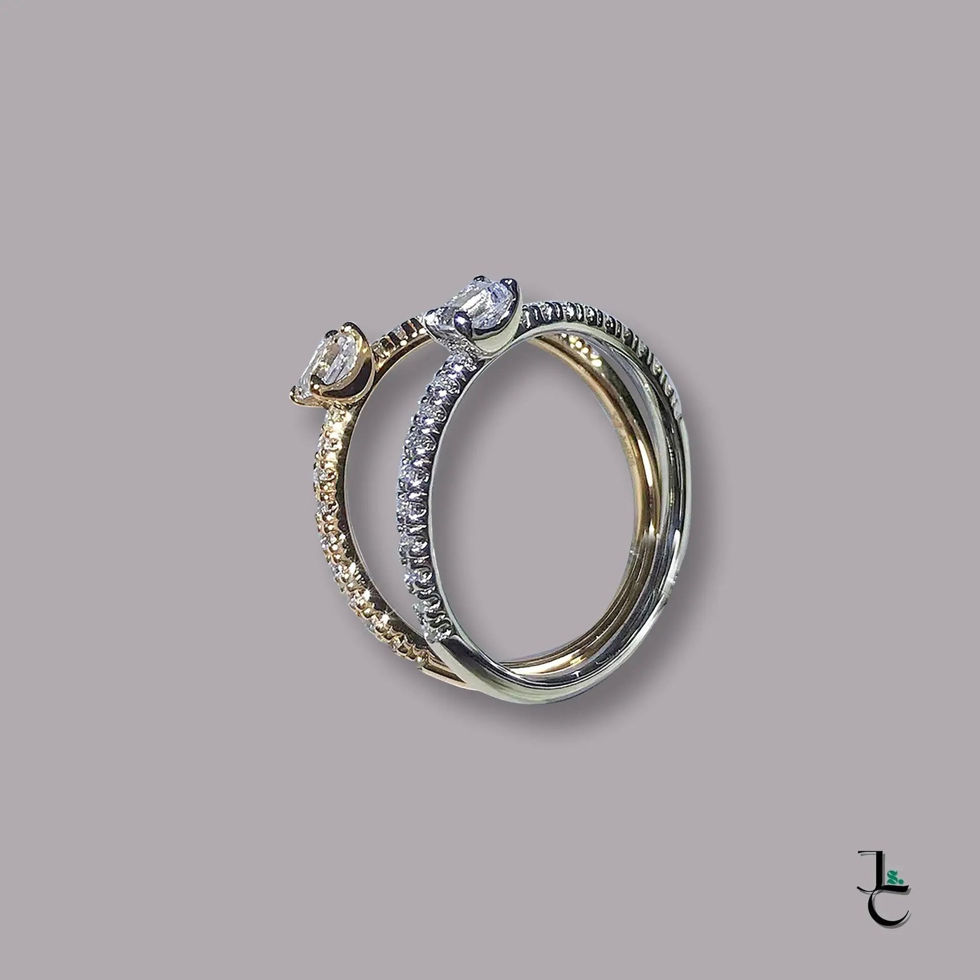 Caraté Two Color Diamond Ring - Jade St. Clair - Jade St. Clair