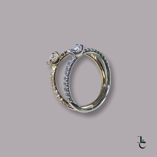 Caraté Two Color Diamond Ring - Jade St. Clair - Jade St. Clair