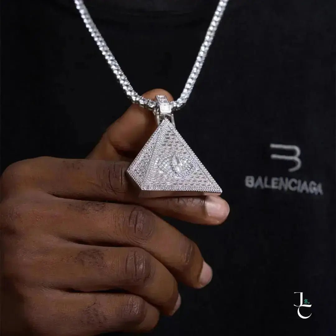 Diamond All Seeing Eye Pyramid Pendant - Jade St. Clair - Jade St. Clair