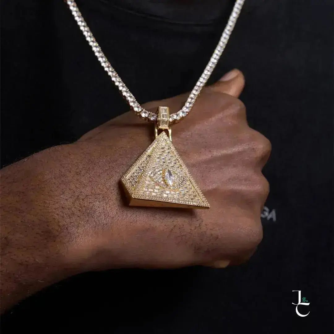 Diamond All Seeing Eye Pyramid Pendant - Jade St. Clair - Jade St. Clair