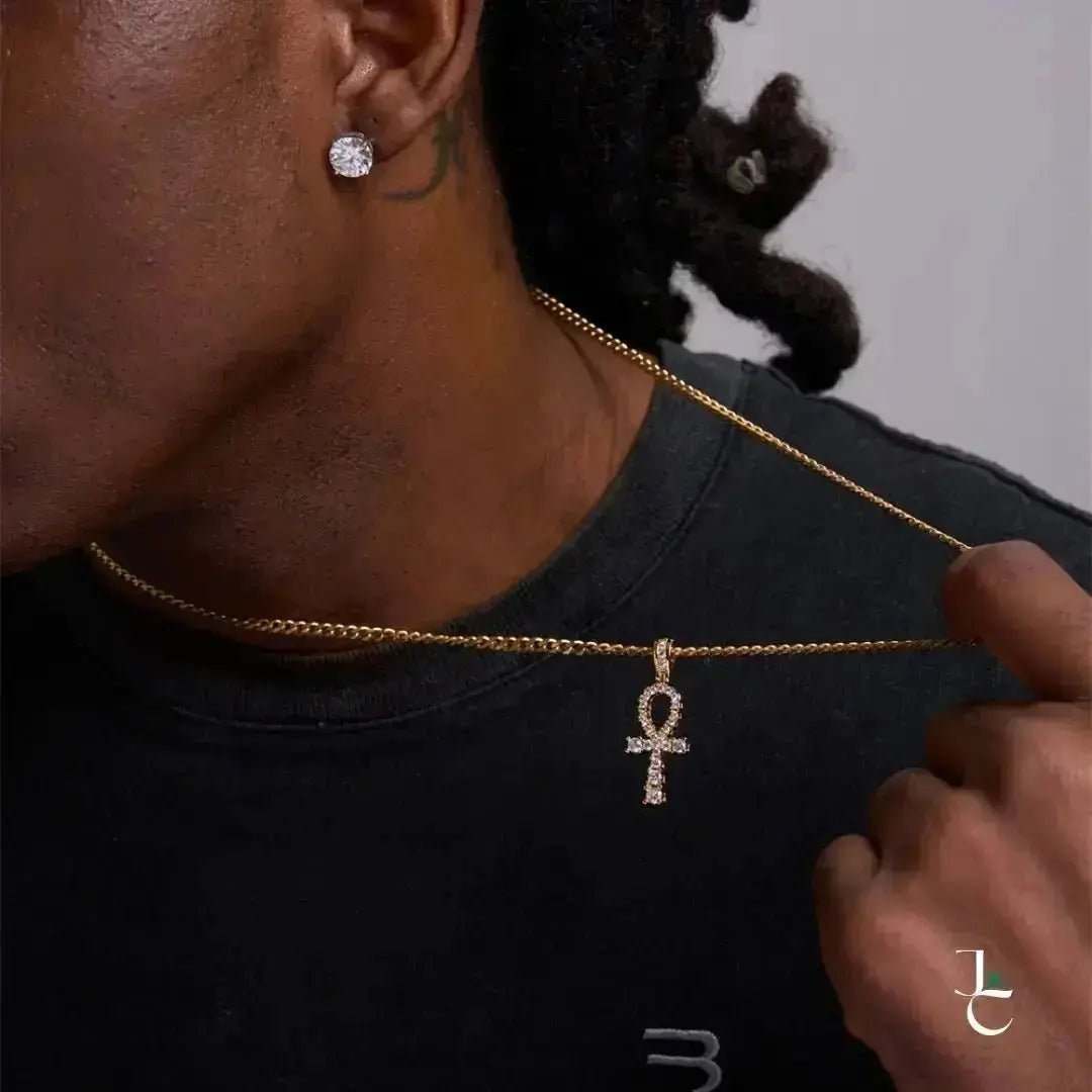 Diamond Studded Ankh Chain - Jade St. Clair - Jade St. Clair