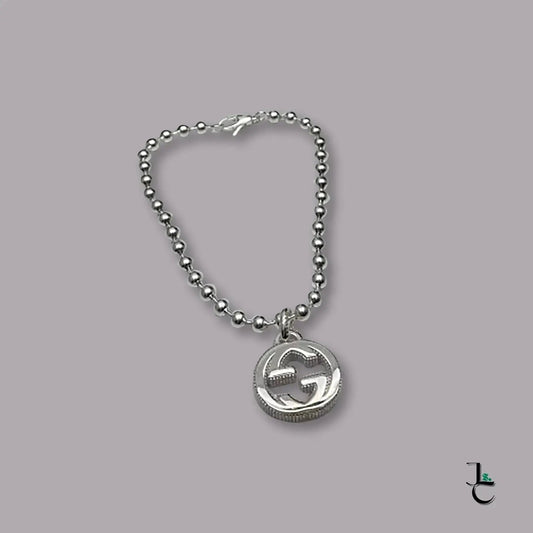 GALA Logo Silver Bead Bracelet - Jade St. Clair - Jade St. Clair