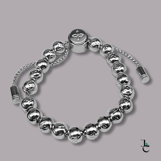 LUX Classic Silver Beaded Bracelet - Jade St. Clair - Jade St. Clair