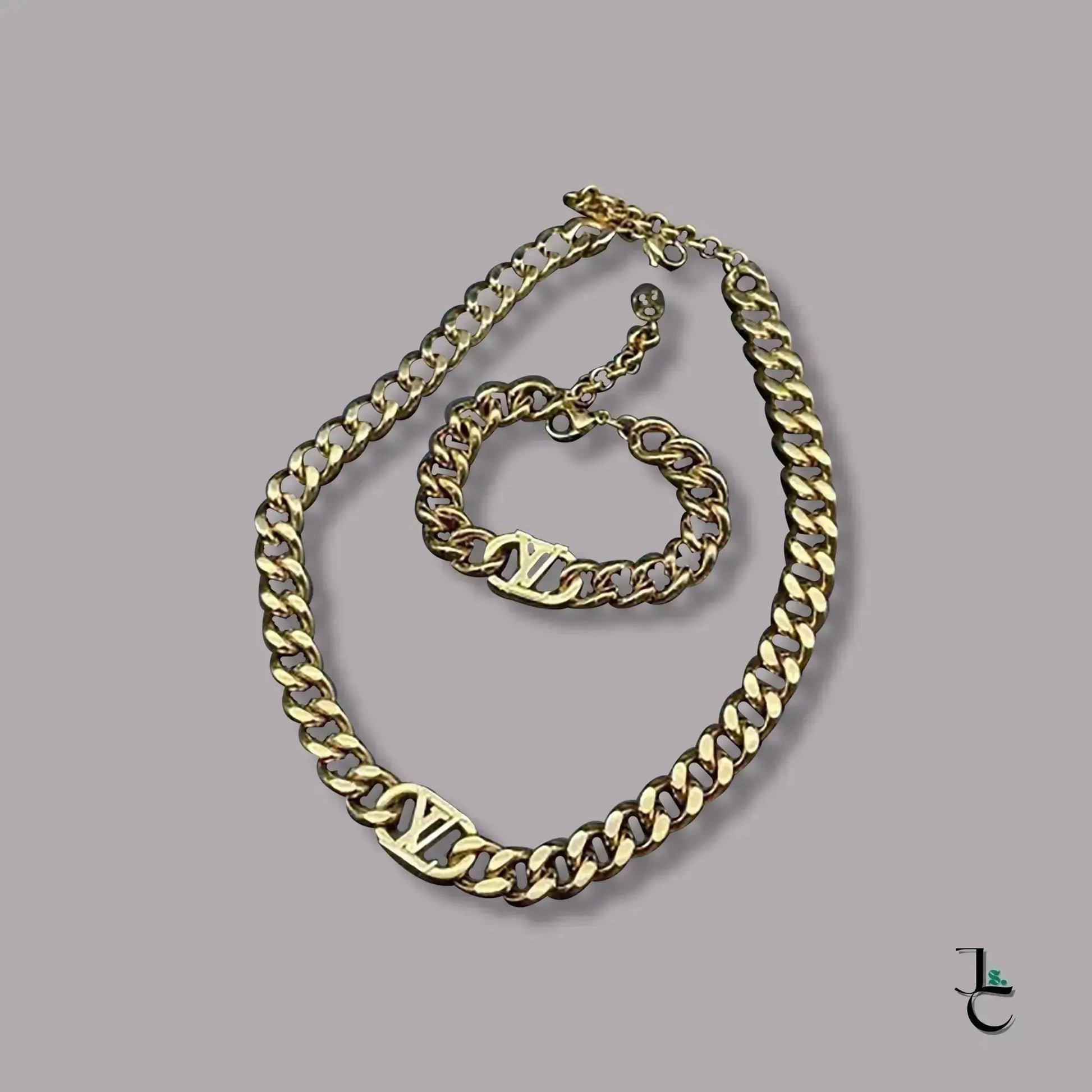 LUX Custom Gold Logo Cuban Necklace/Bracelet - Jade St. Clair - Jade St. Clair