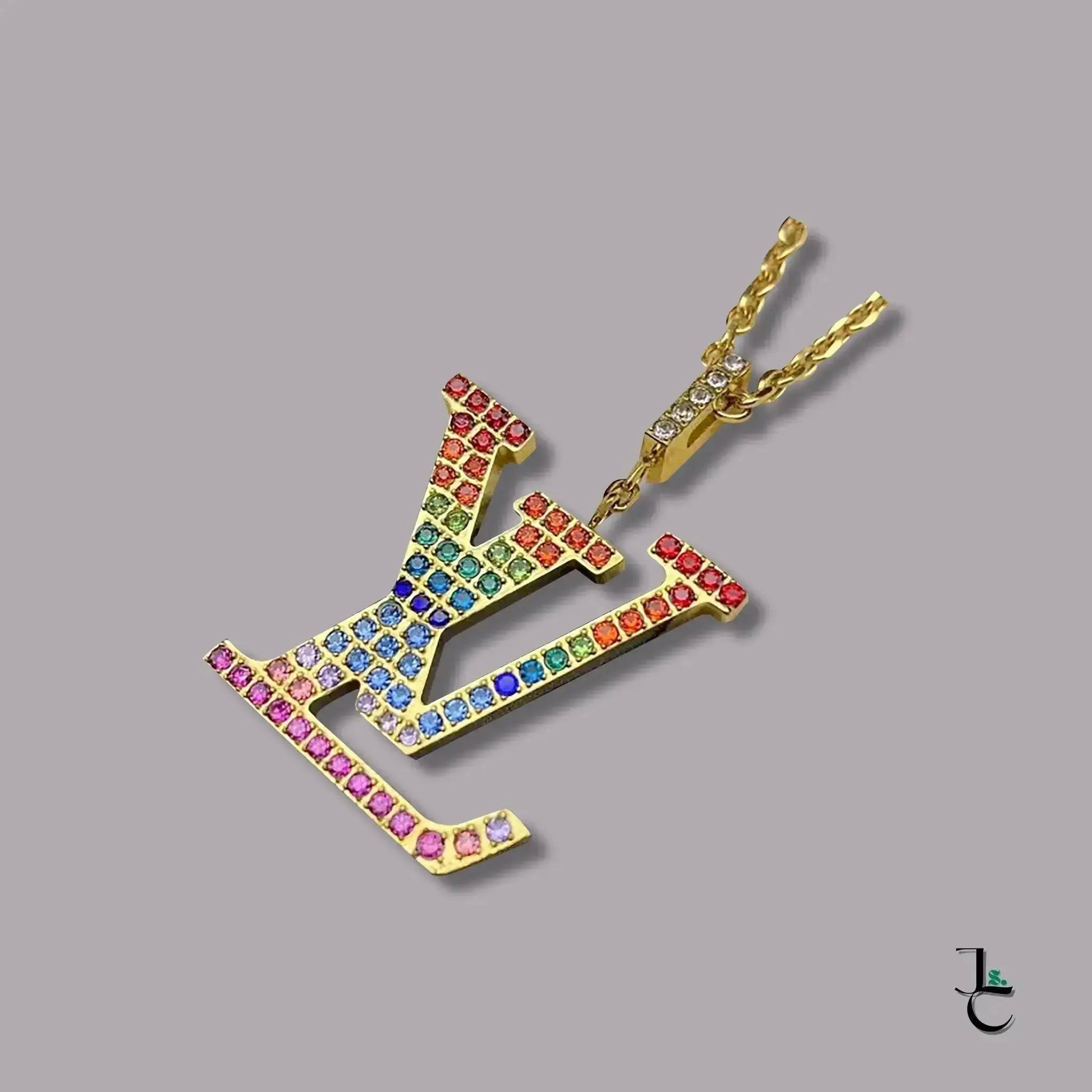 LUX Custom Rainbow Logo Pendant Necklace - Jade St. Clair - Jade St. Clair
