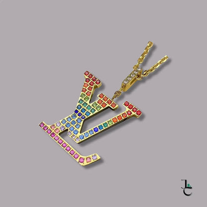 LUX Custom Rainbow Logo Pendant Necklace - Jade St. Clair - Jade St. Clair