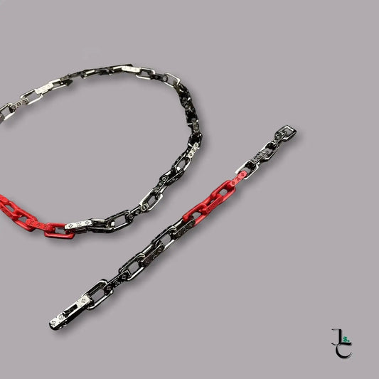 LUX Custom Red Ombre Silver Necklace/Bracelet - Jade St. Clair - Jade St. Clair