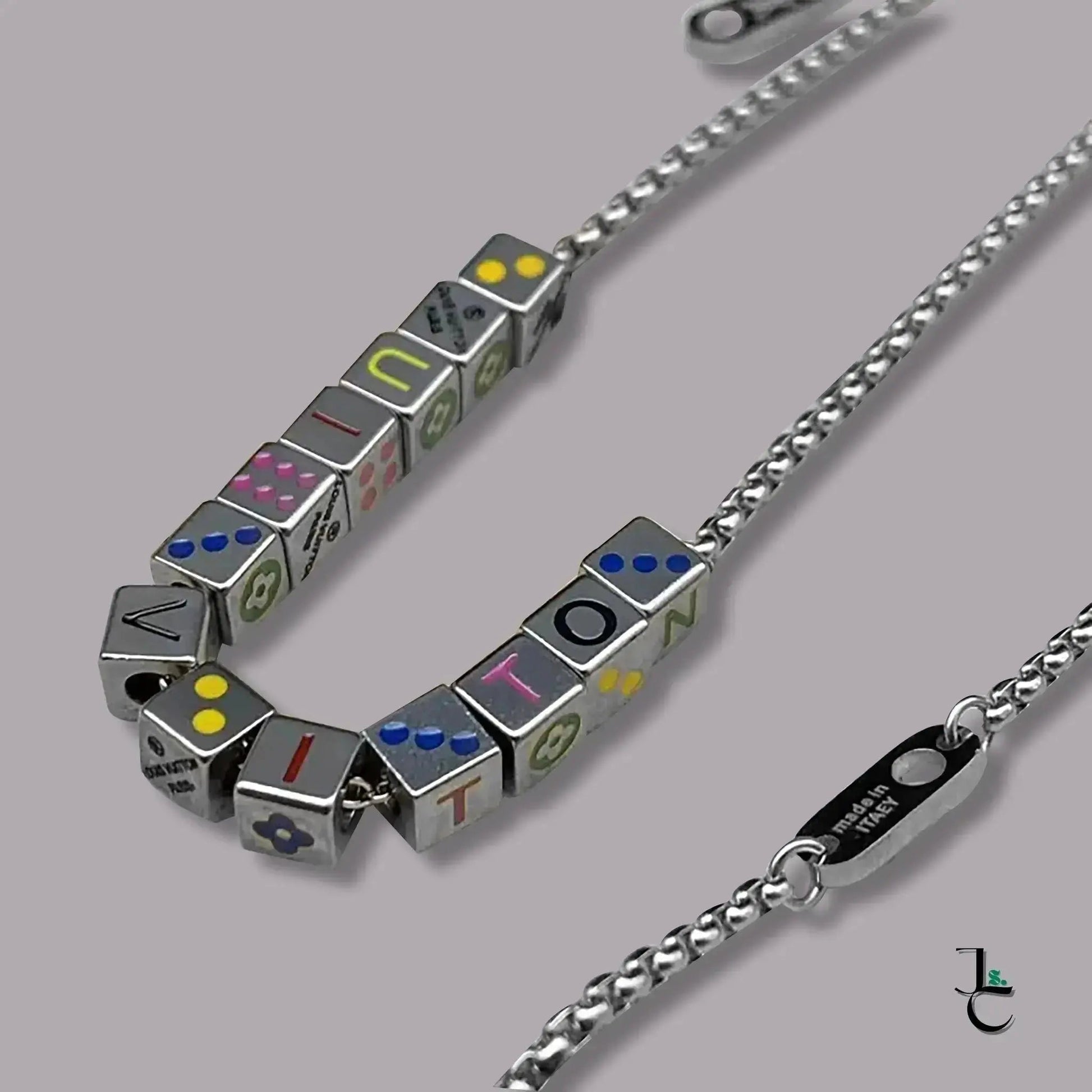 LUX Custom Silver Logo Dice Necklace/Bracelet - Jade St. Clair - Jade St. Clair