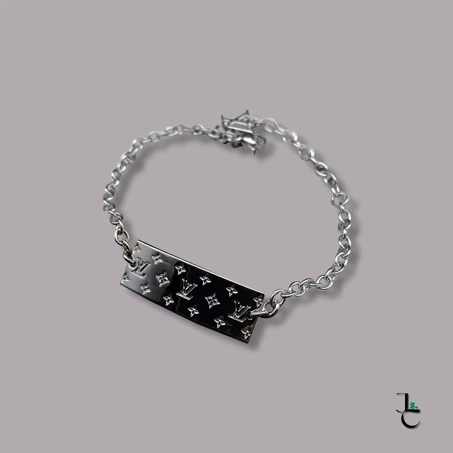 LUX Custom Silver Square Logo Bracelet - Jade St. Clair - Jade St. Clair