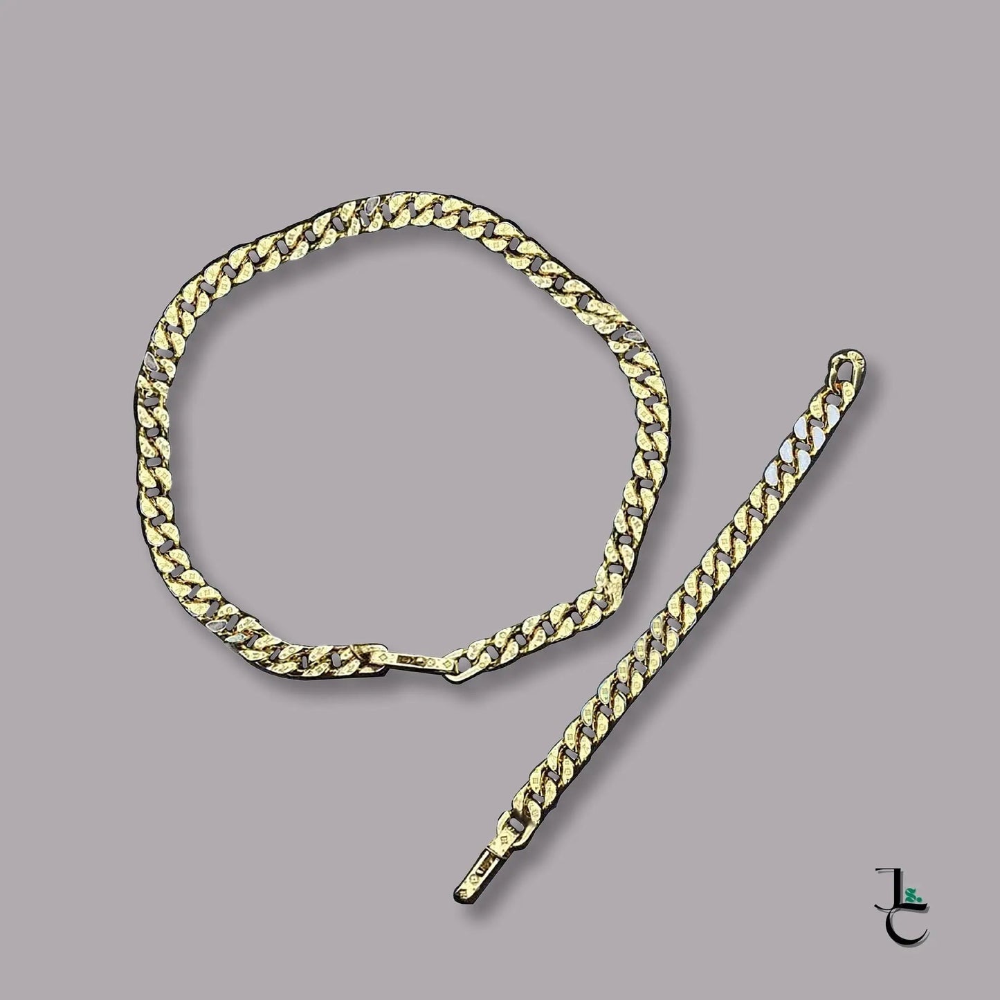 LUX Gold Logo Cuban Link Necklace/Bracelet - Jade St. Clair - Jade St. Clair