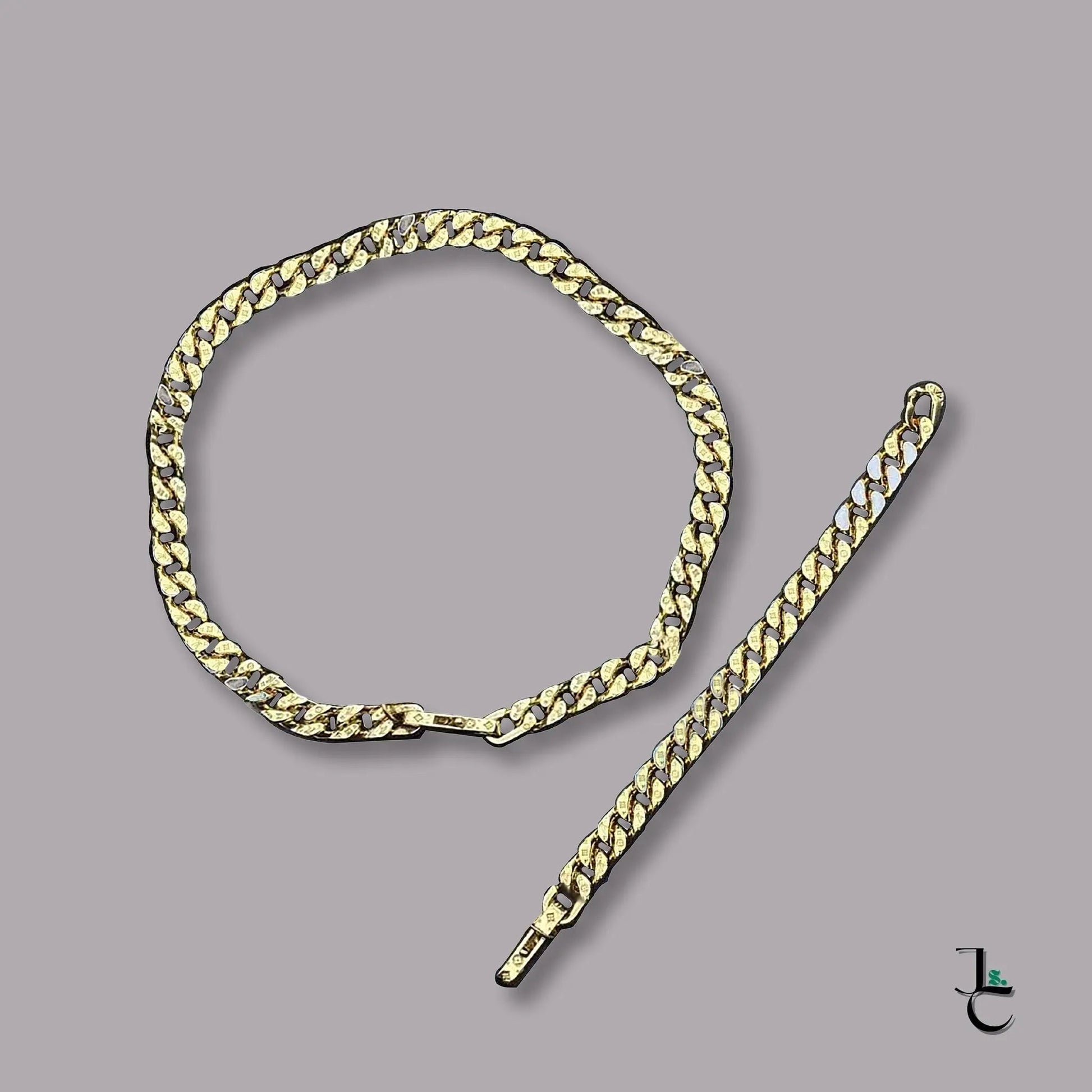 LUX Gold Logo Cuban Link Necklace/Bracelet - Jade St. Clair - Jade St. Clair