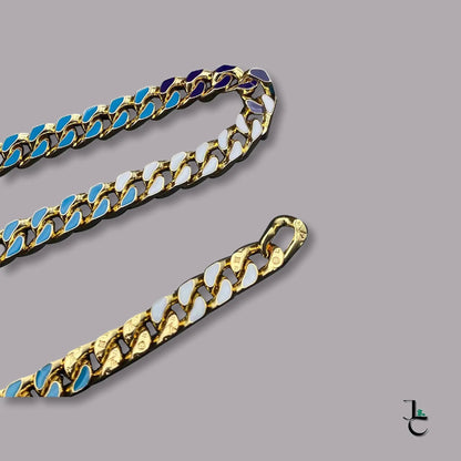 LUX Gold NBA Logo Cuban Link Necklace/Bracelet - Jade St. Clair - Jade St. Clair