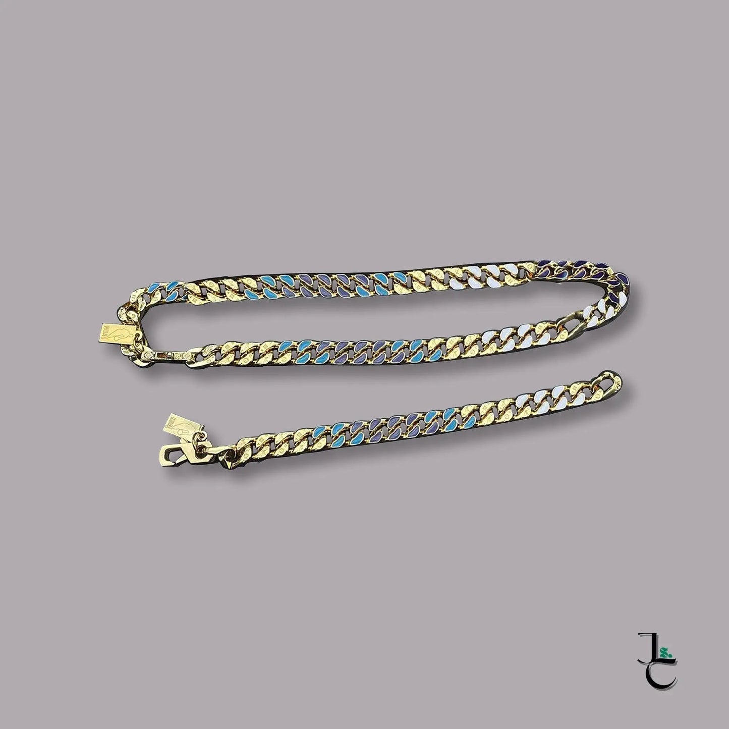 LUX Gold NBA Logo Cuban Link Necklace/Bracelet - Jade St. Clair - Jade St. Clair