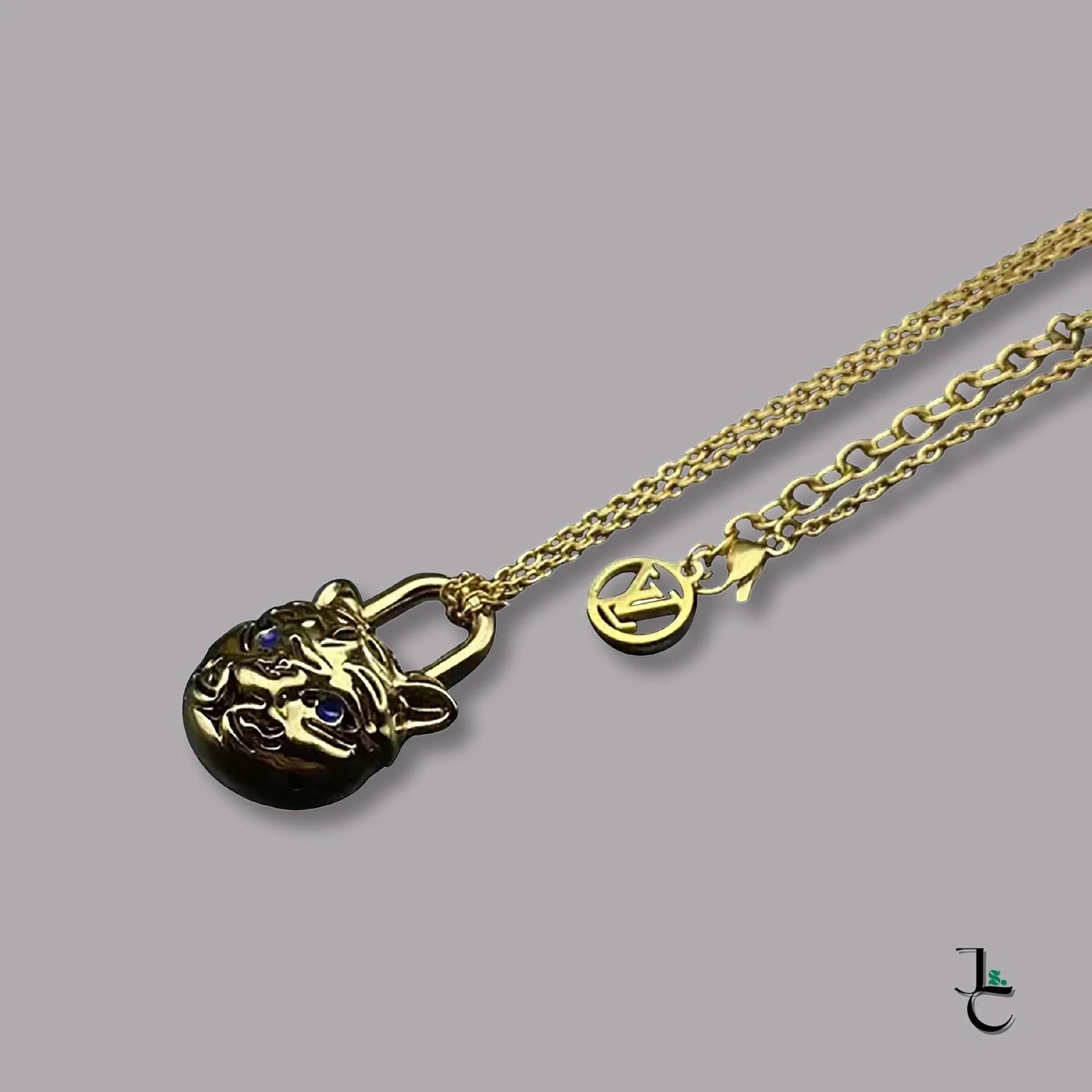 LUX Gold Tiger Head Necklace - Jade St. Clair - Jade St. Clair