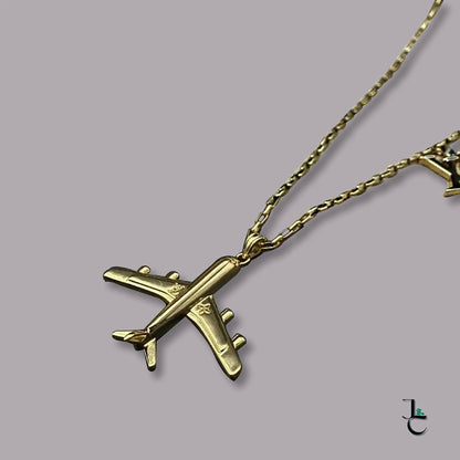 LUX Logo Airplane Pendant Necklace - Jade St. Clair - Jade St. Clair