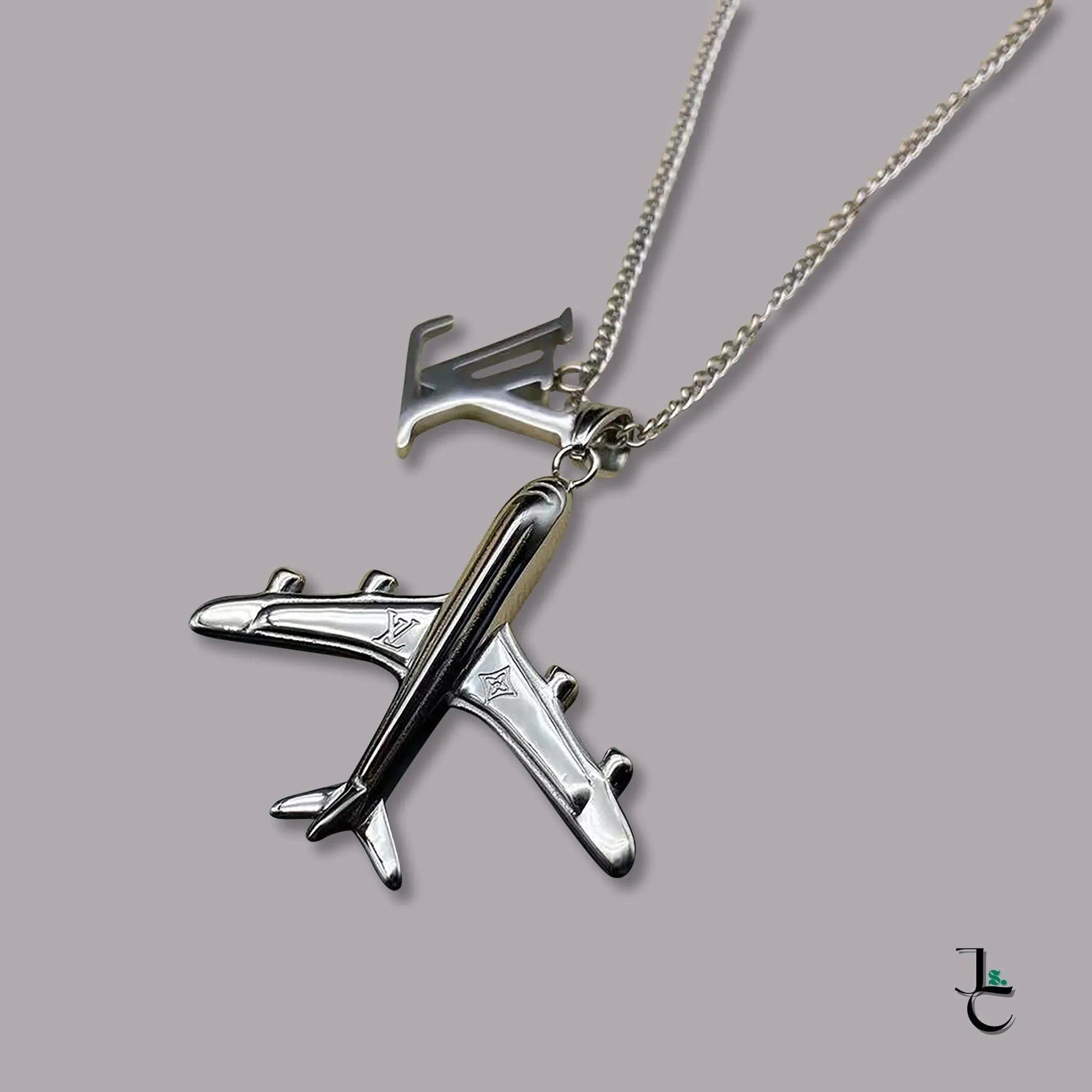 LUX Logo Airplane Pendant Necklace - Jade St. Clair - Jade St. Clair