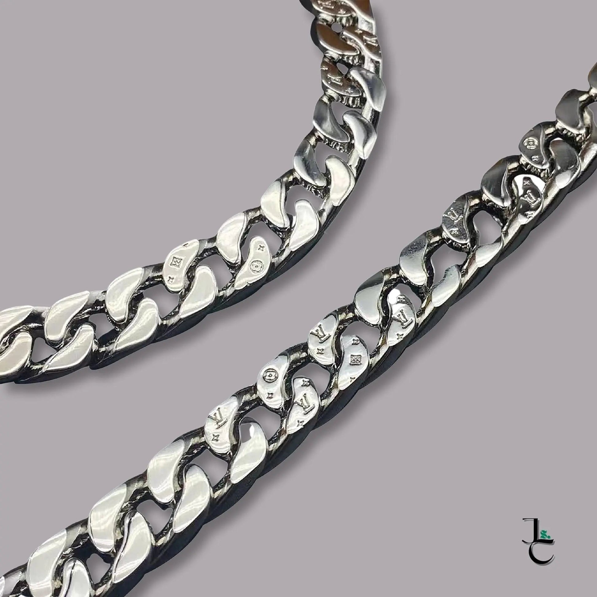 LUX Silver Logo Cuban Link Necklace/Bracelet - Jade St. Clair - Jade St. Clair