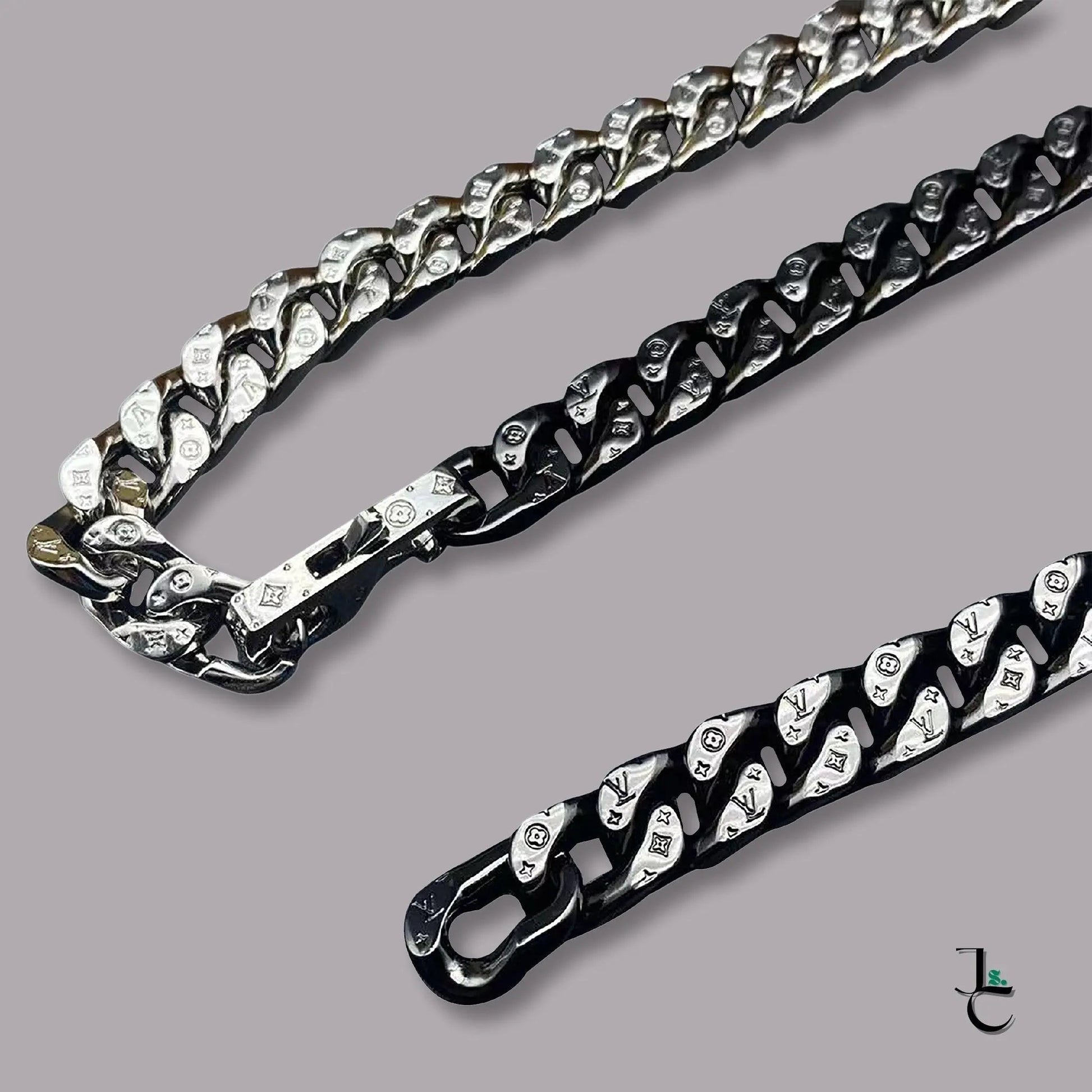 LUX Silver Logo Cuban Link Necklace/Bracelet - Jade St. Clair - Jade St. Clair