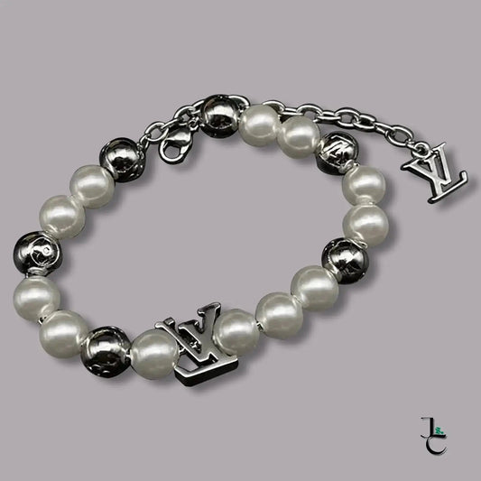 LUX Silver & White Bead Bracelet - Jade St. Clair - Jade St. Clair