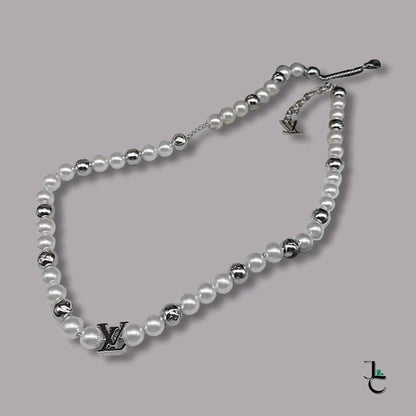 LUX Silver & White Bead Necklace - Jade St. Clair - Jade St. Clair