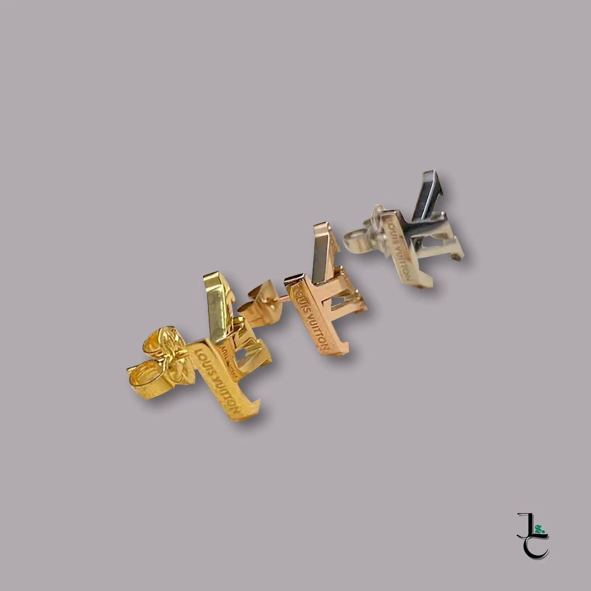 LUX Vintage Lettered Logo Earrings - Jade St. Clair - Jade St. Clair