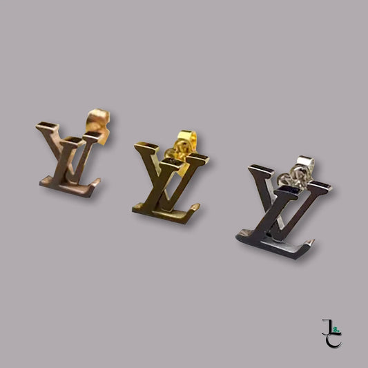 LUX Vintage Lettered Logo Earrings - Jade St. Clair - Jade St. Clair