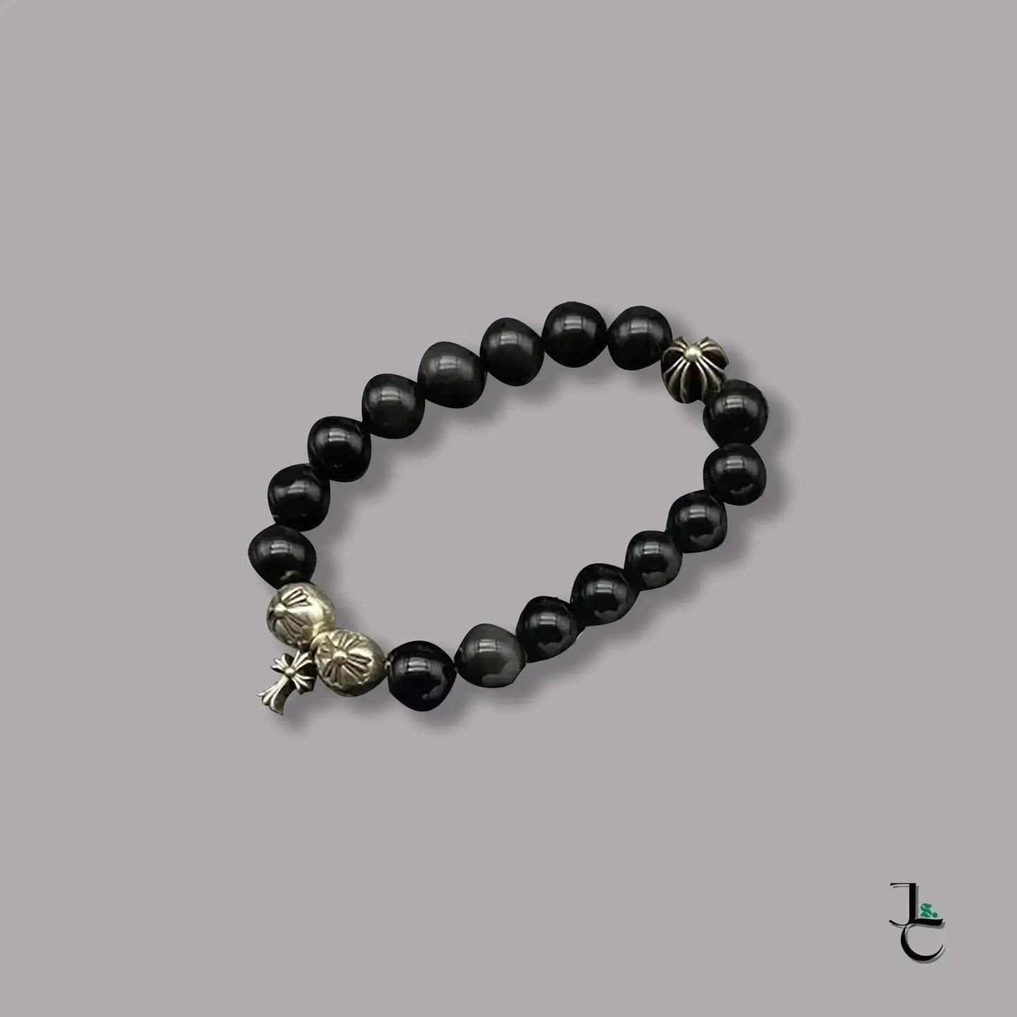 NOIR 3 Silver Bead Bracelet - Jade St. Clair - Jade St. Clair