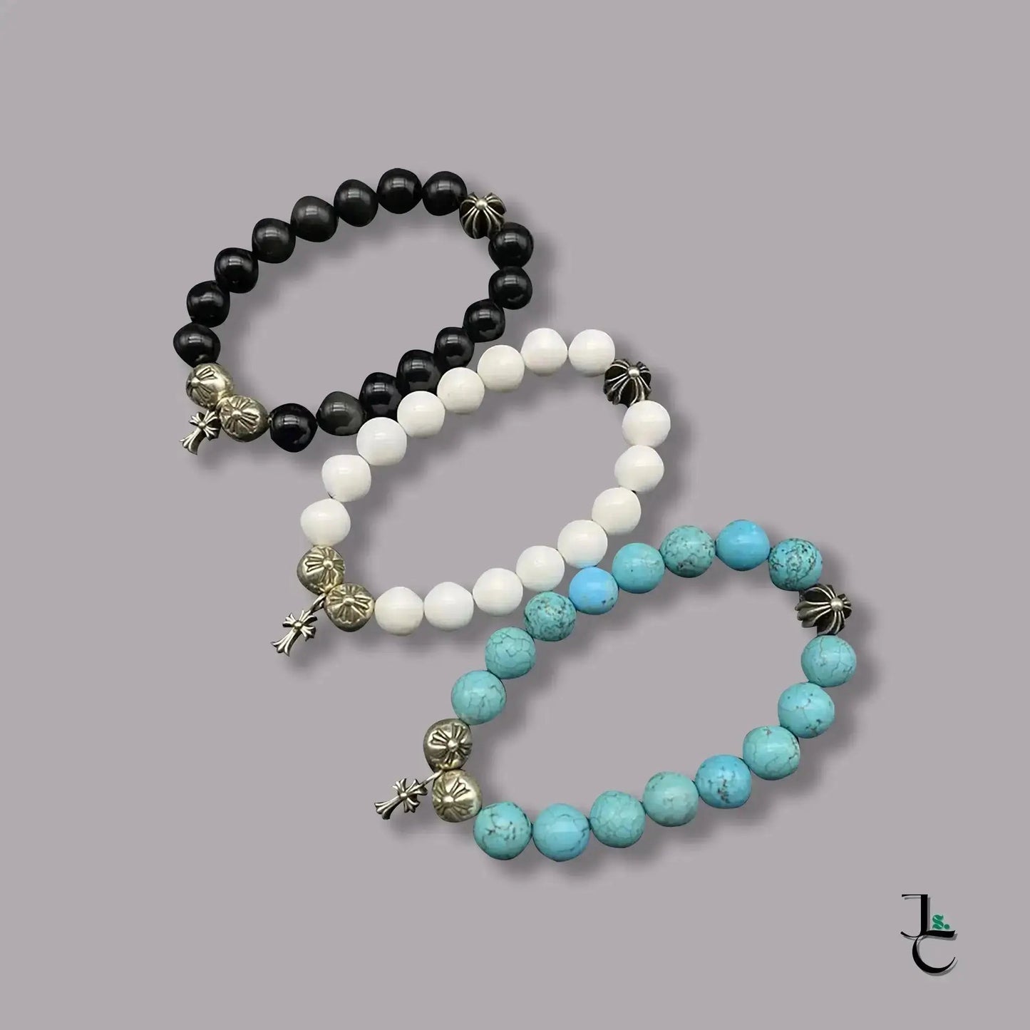 NOIR 3 Silver Bead Bracelet - Jade St. Clair - Jade St. Clair