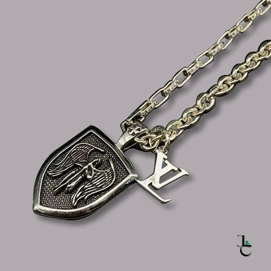 Repurposed LUX Logo Archangel Dual Necklace - Jade St. Clair - Jade St. Clair