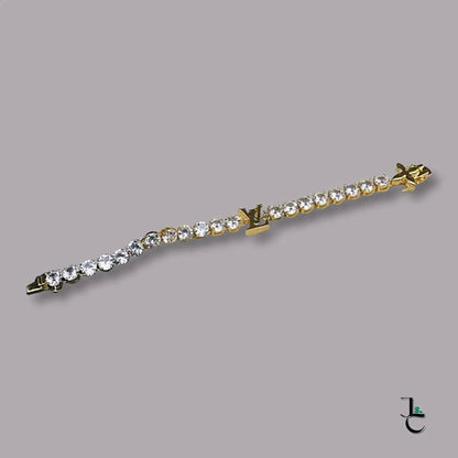 Repurposed LUX Logo Diamond Tennis Bracelet - Jade St. Clair - Jade St. Clair