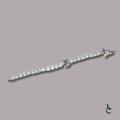 Repurposed LUX Logo Diamond Tennis Bracelet - Jade St. Clair - Jade St. Clair