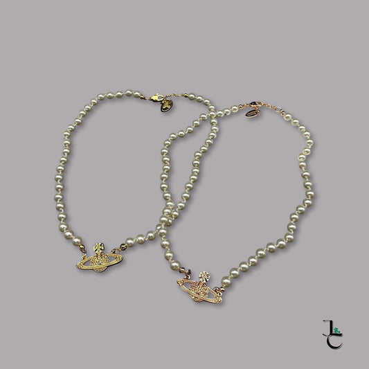 VELA Icon Pearl Saturn Necklace - Jade St. Clair - Jade St. Clair