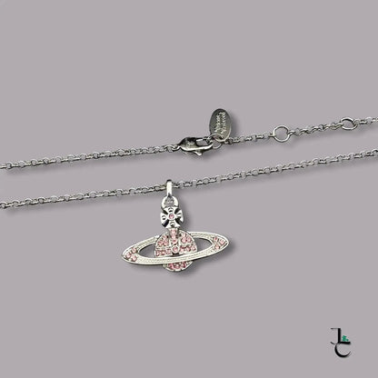 VELA Pink Diamond Saturn Necklace - Jade St. Clair - Jade St. Clair