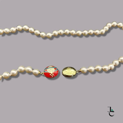 VELA Red Magnetic Pearl Saturn Necklace - Jade St. Clair - Jade St. Clair