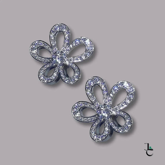 Alhambra Diamond Flower Earrings - Jade St. Clair - Jade St. Clair