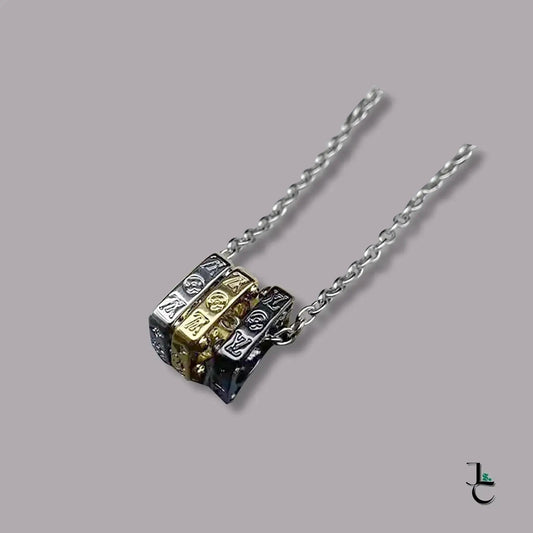 LUX Custom Tri Logo Square Pendant Necklace - Jade St. Clair - Jade St. Clair